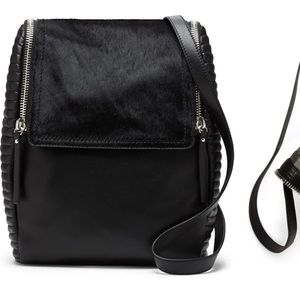 Edgy Leather & Pony hair backpack